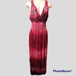 Burgundy Maxi Dress L